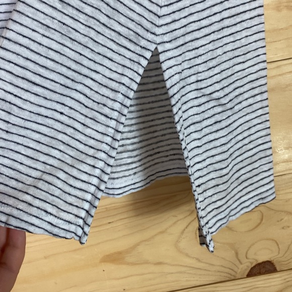 Eileen Fisher striped 100% Linen 3/4 sleeve tee size S - Picture 6 of 10